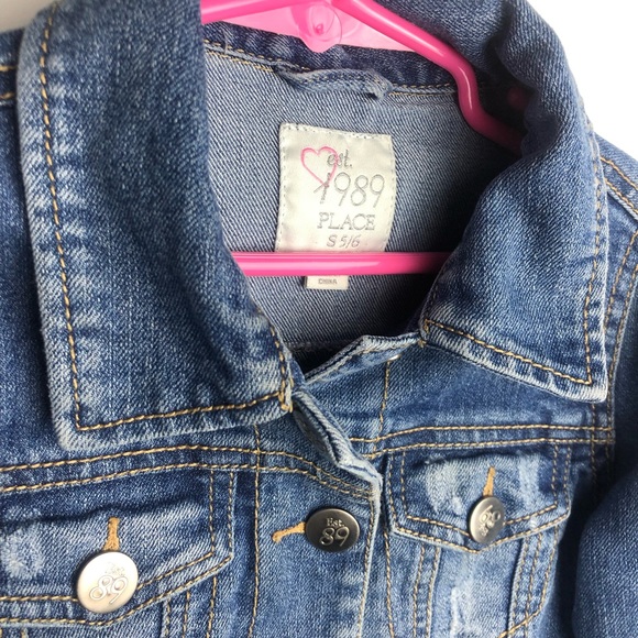 Children’s Place Denim Blue Jean Jacket size 5/6 - Picture 7 of 7